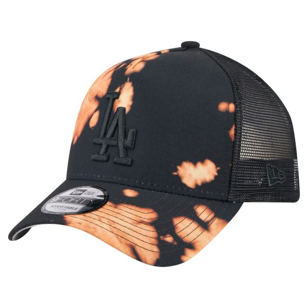 Los Angeles Dodgers Jersey Shop – mens los angeles dodgers new era black bleached a-frame 9forty adjustable hat for Every Dedicated Supporter