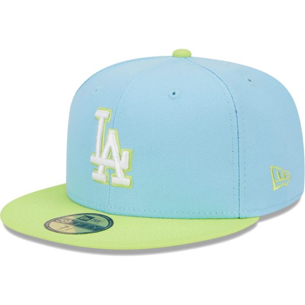 Los Angeles Dodgers Jersey Shop – mens los angeles dodgers new era light blueneon green spring color two-tone 59fifty fitted hat for Every Dedicated Supporter