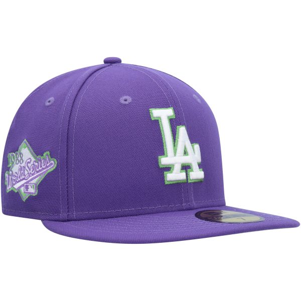 Los Angeles Dodgers Jersey Shop – mens los angeles dodgers new era purple lime side patch 59fifty fitted hat for Every Dedicated Supporter