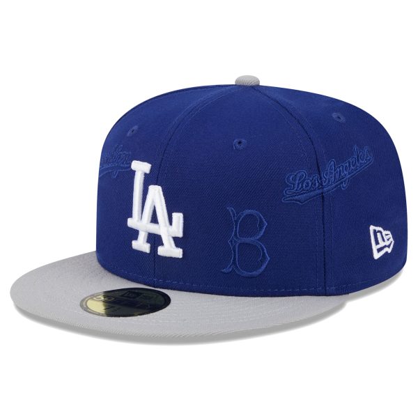 Los Angeles Dodgers Jersey Shop – mens los angeles dodgers new era royalgray multi logo 59fifty fitted hat for Every Dedicated Supporter