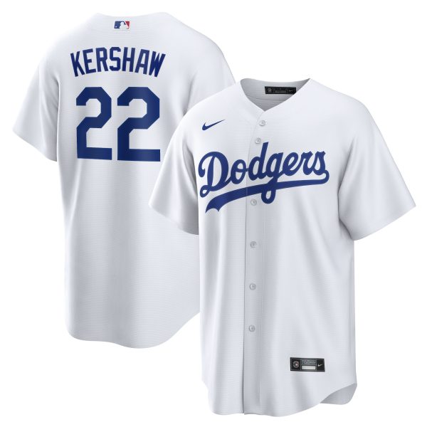 Los Angeles Dodgers Jersey Shop – mens los angeles dodgers clayton kershaw nike white home replica player name jersey for Every Dedicated Supporter