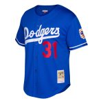 Los Angeles Dodgers Jersey Shop – mens los angeles dodgers mike piazza mitchell  ness royal cooperstown collection mesh batting practice button-up jersey for Every Dedicated Supporter